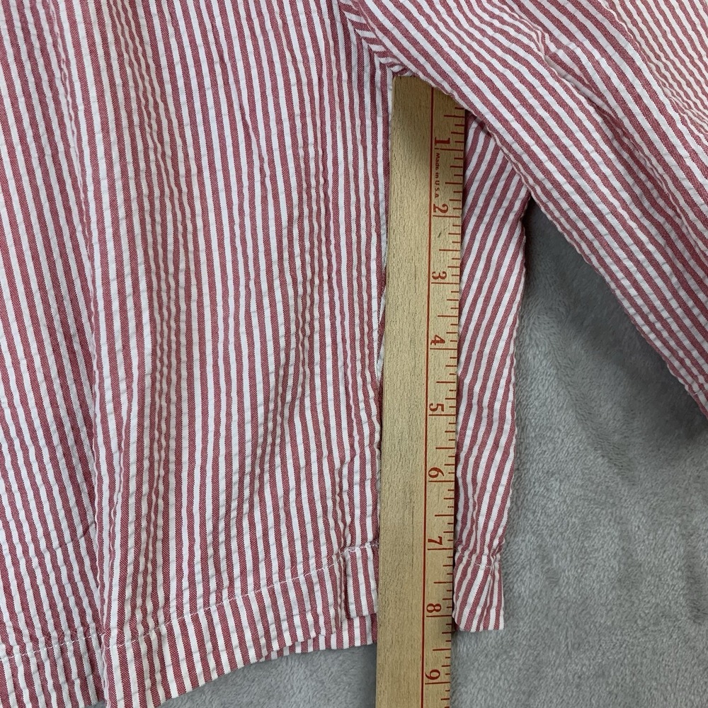 Jos A Banks Seersucker Shorts Mens 34* Red White Stripe Stays Cool Cotton Preppy - Picture 4 of 8